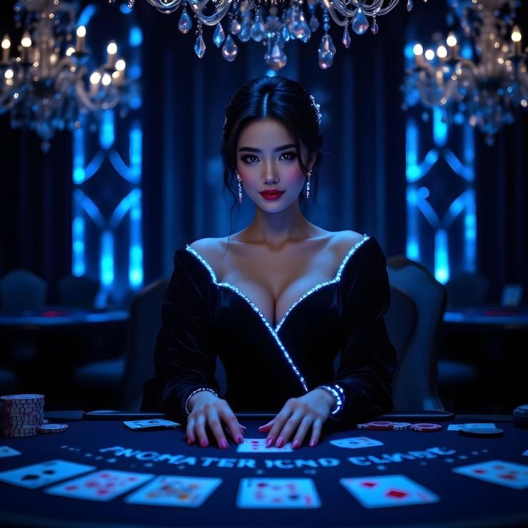 Meja blackjack langsung dengan dealer profesional